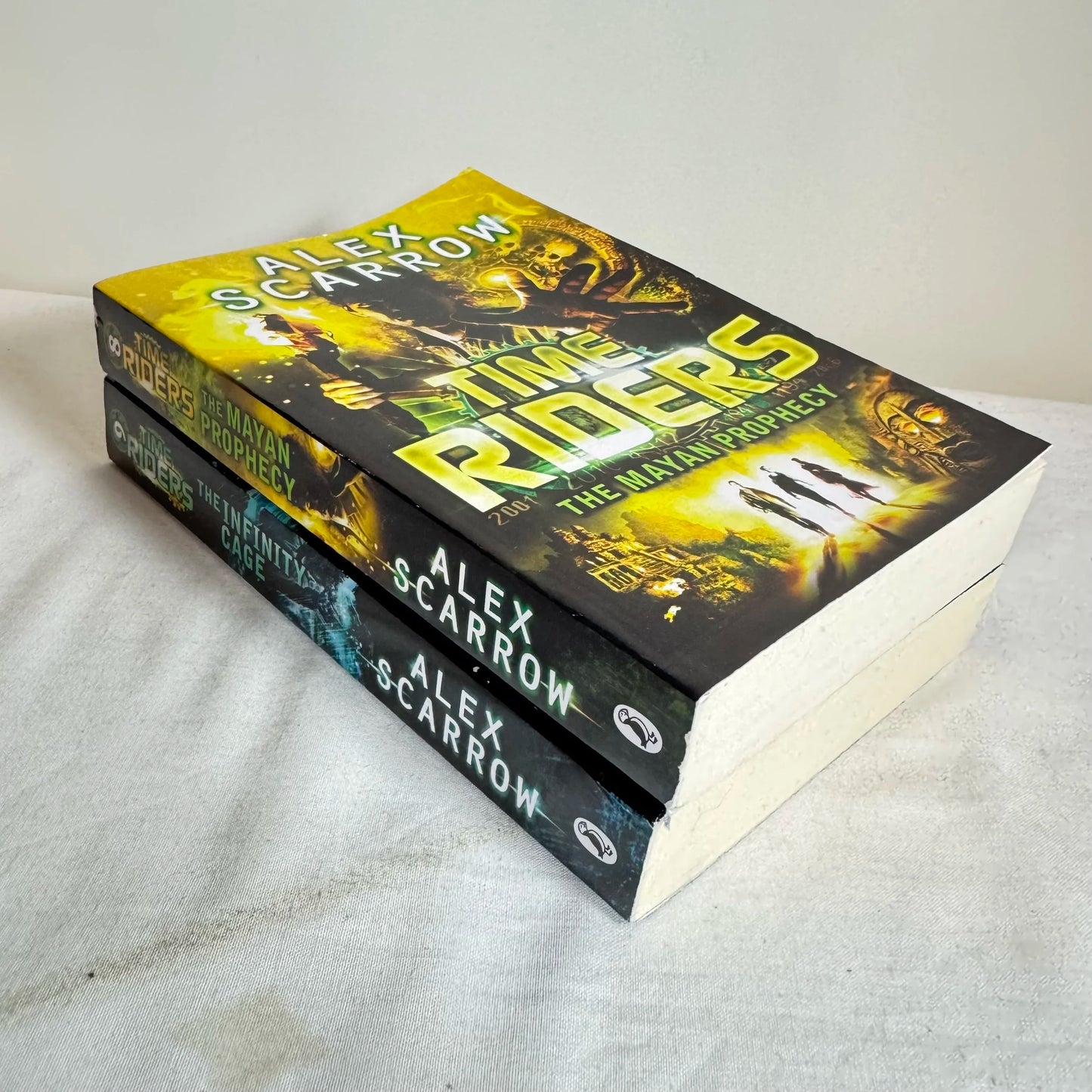 Alex Scarrow Book Bundle x 2 Time Riders Series : The Mayan Prophecy & The Infinity Cage