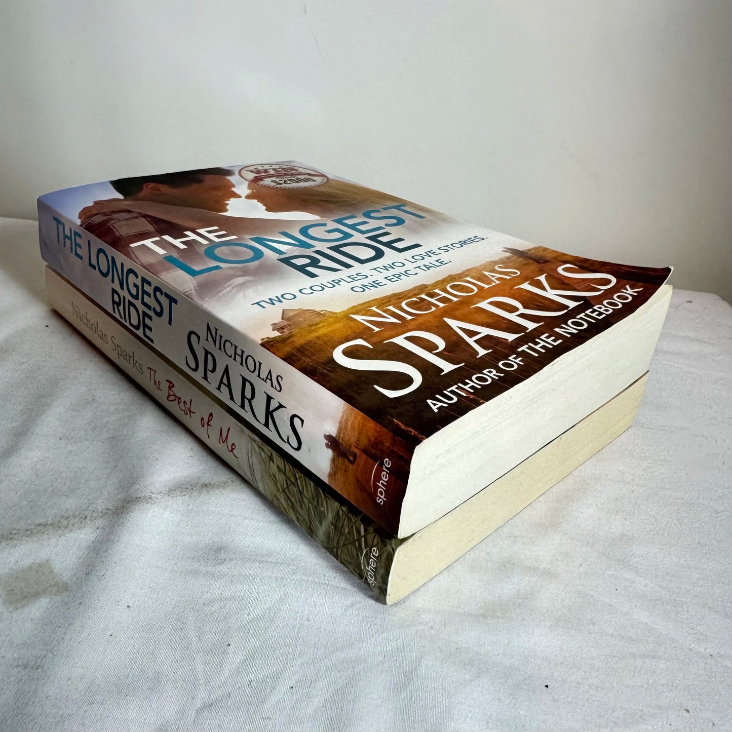 Nicholas Sparks Romance Bundle x 2 Books : The Best of Me & The Longest Ride