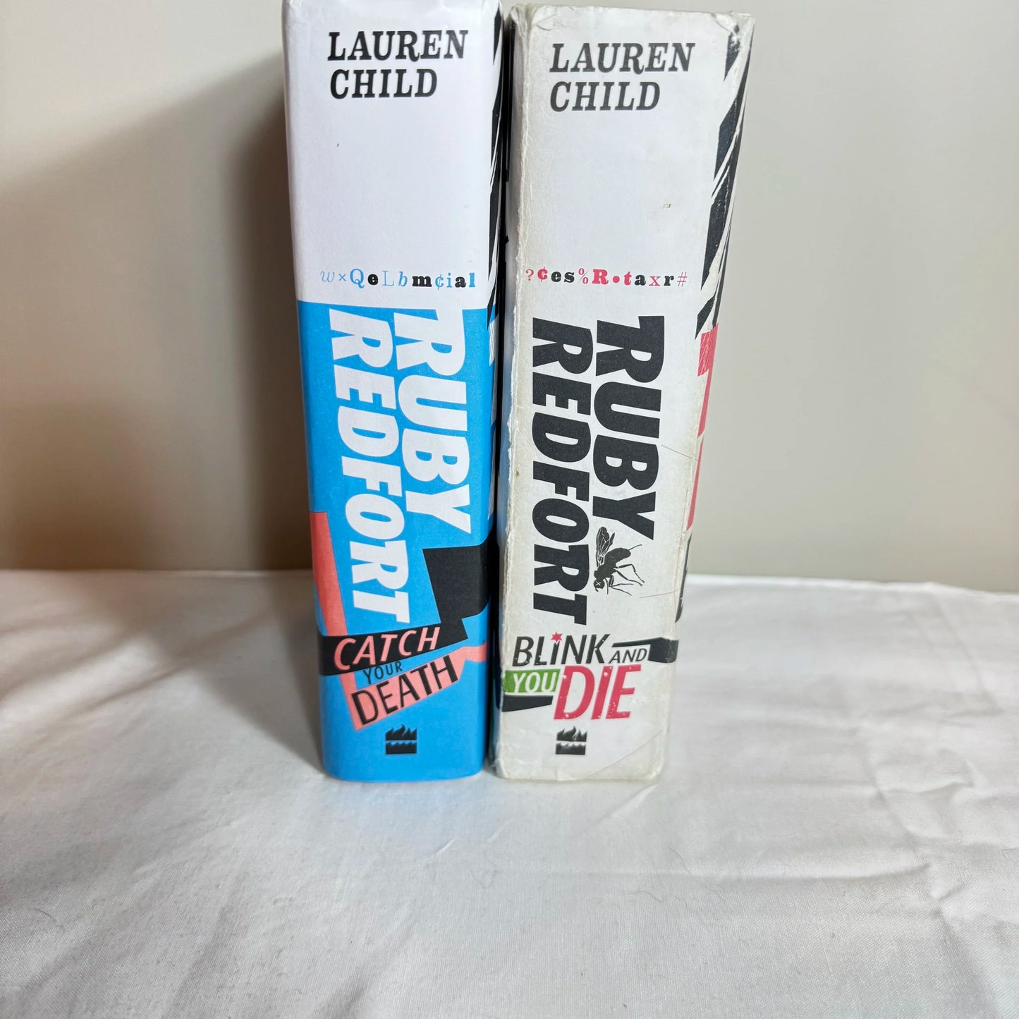 Lauren Child Book Bundle x 2 - Catch Your Death and Blink & You Die - Part of the Ruby Redfort Series