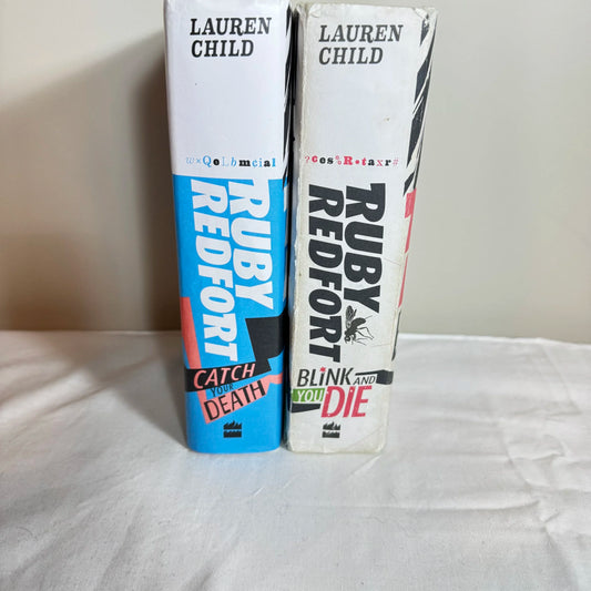 Lauren Child Book Bundle x 2 - Catch Your Death and Blink & You Die - Part of the Ruby Redfort Series