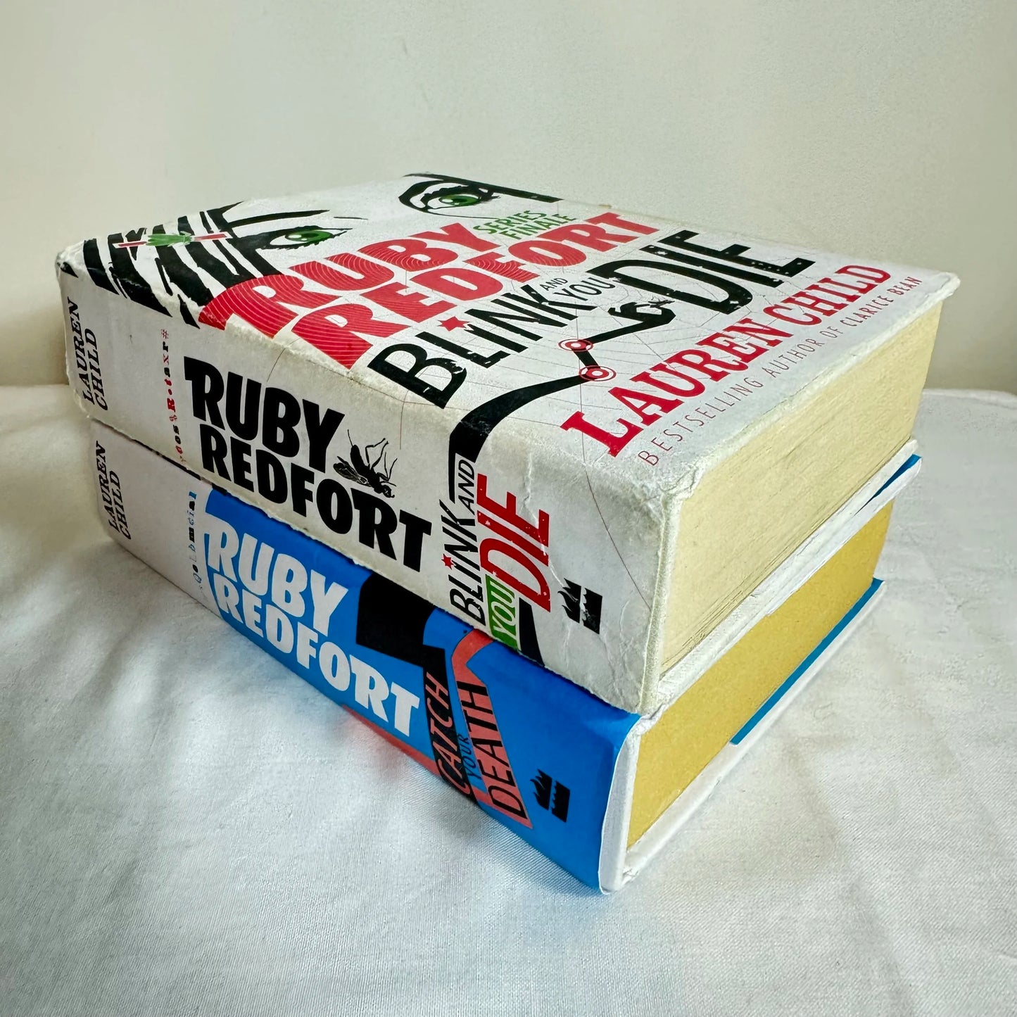 Lauren Child Book Bundle x 2 - Catch Your Death and Blink & You Die - Part of the Ruby Redfort Series