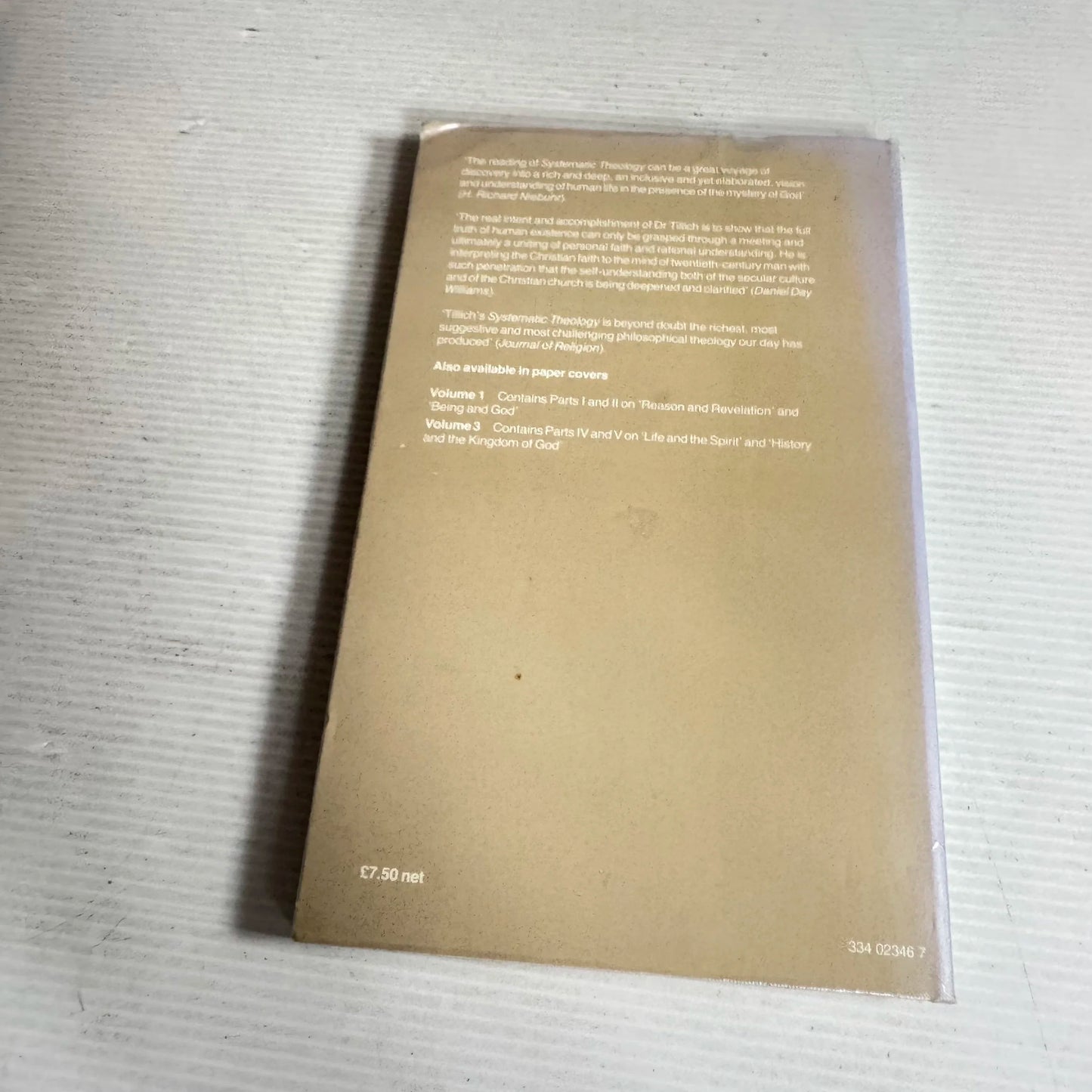 Systematic Theology Vol 2 Part 3 Existence And The Christ - Paul Tillich (1984)