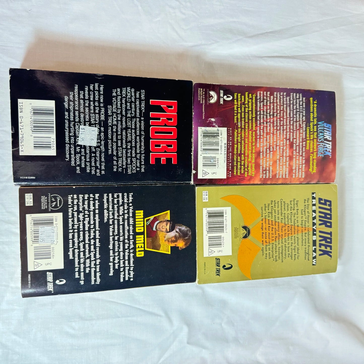Star Trek Book Bundle x 4 Vintage 1990's