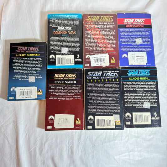 Star Trek : The Next Generation Book Bundle x 7 Vintage 1991-1998