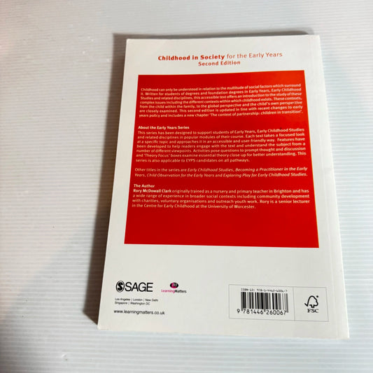 Childhood In Society 2nd Ed. - Rory McDowall Clark