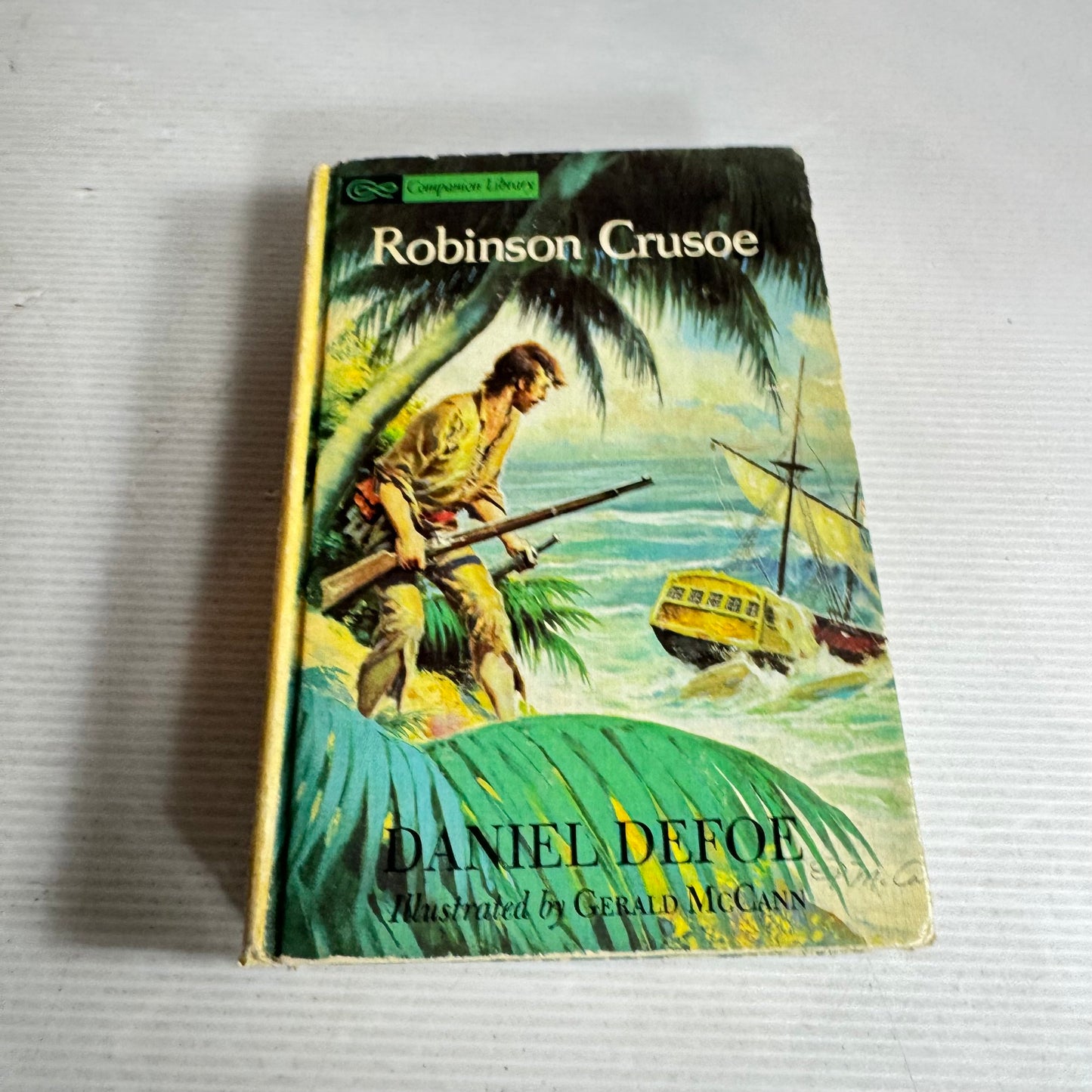 The Swiss Family Robinson & Robinson Crusoe (Double Book) - Daniel Defoe (Vintage 1963)
