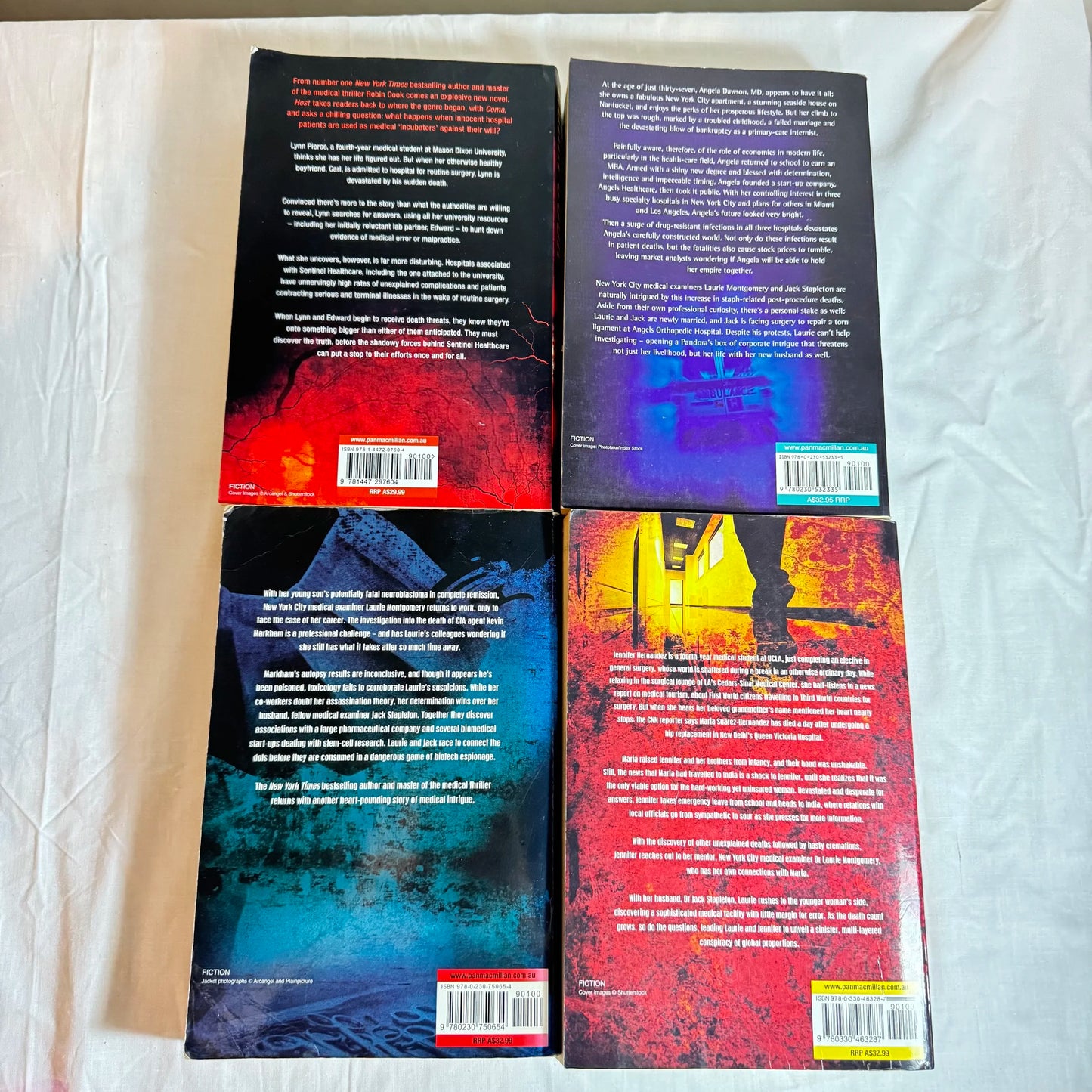 Robin Cook Book Bundle x 4 Host, Cure, Critical & Foreign Body