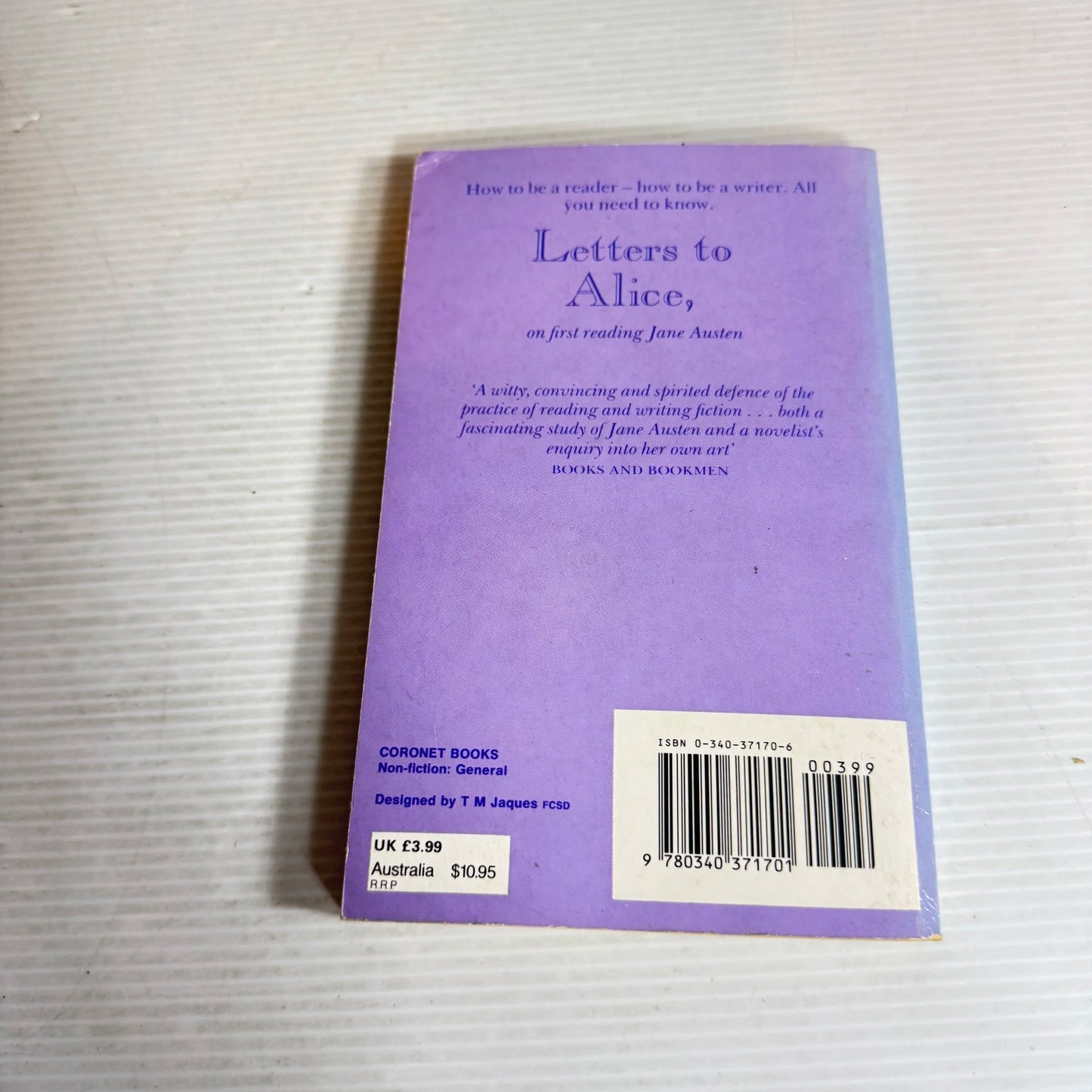 Letters to Alice, On First Reading Jane Austen - Fay Weldon