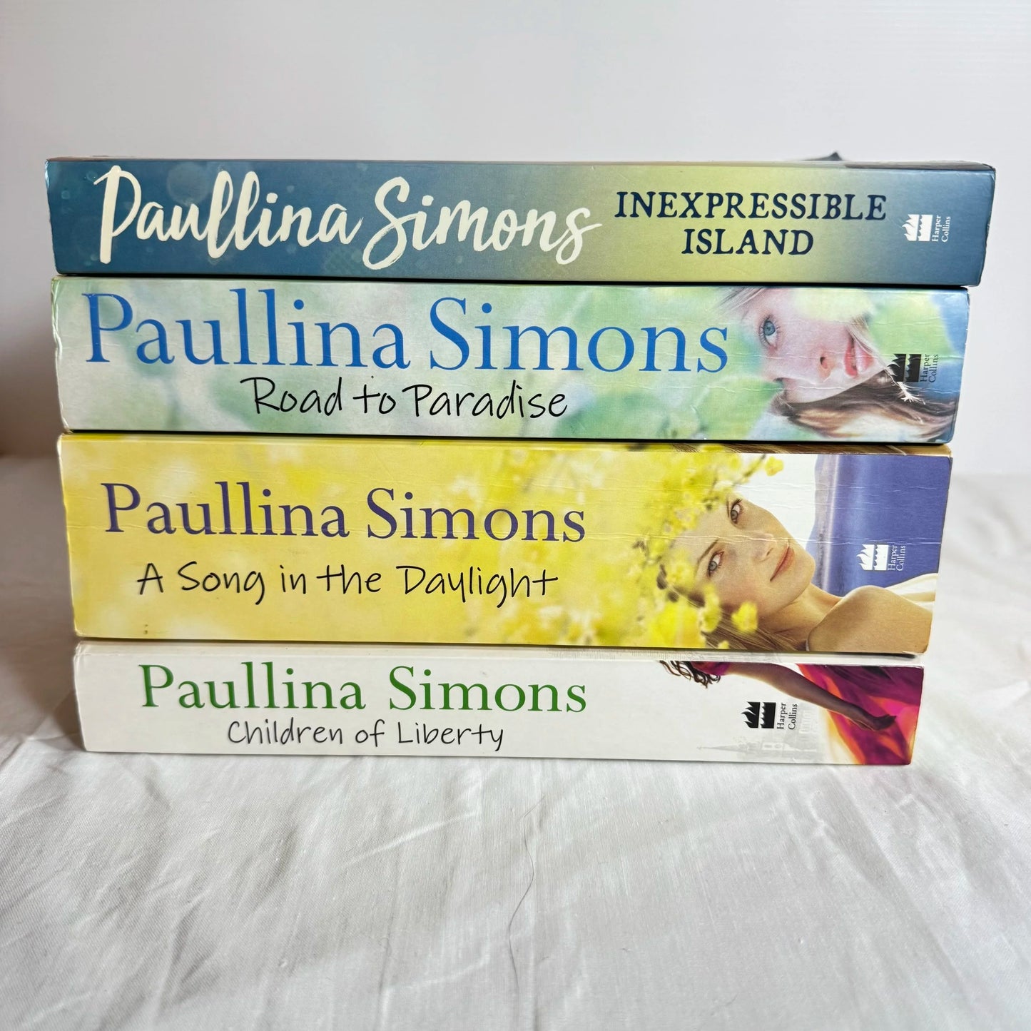 Paullina Simons Book Bundle x 4 Inexpressible Island, Children of Liberty, Road to Paradise & A Song in the Daylight