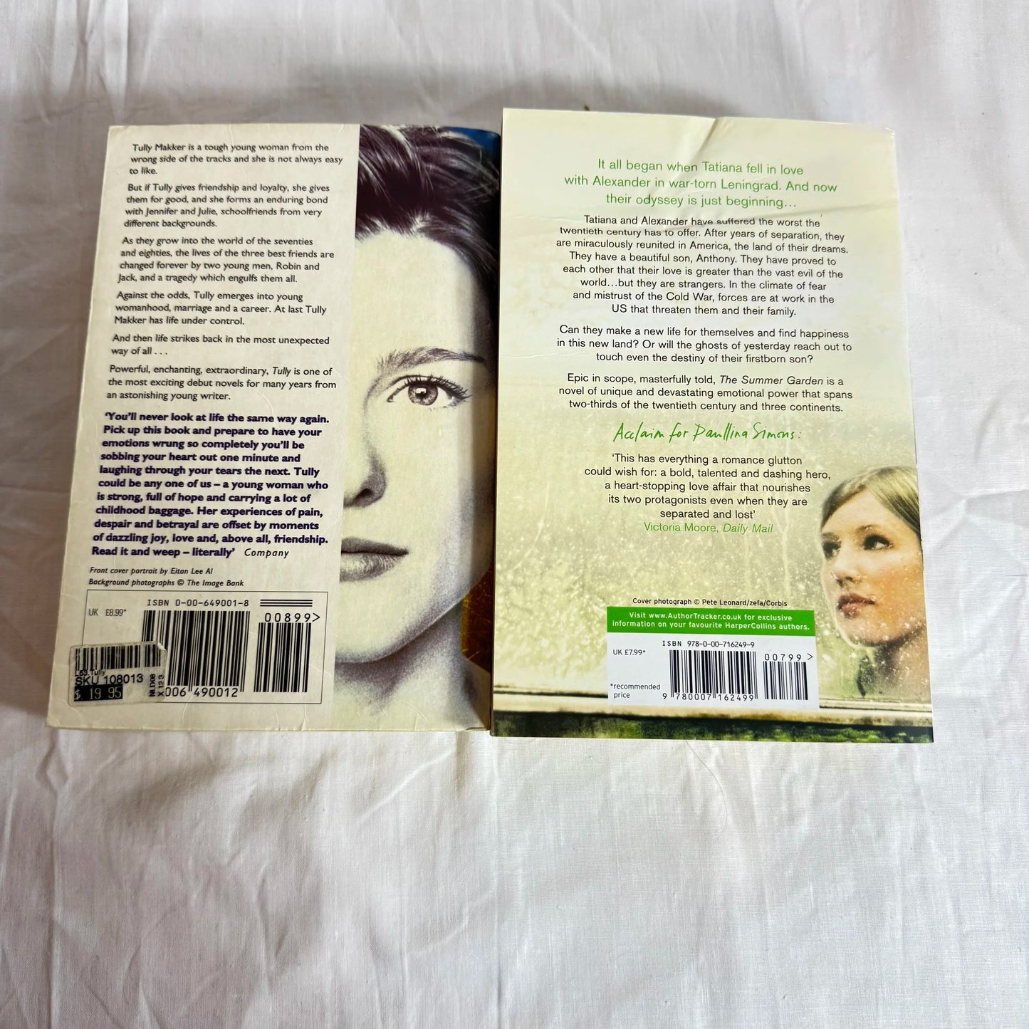 Paullina Simons Book Bundle x 2 The Summer Garden & Tully