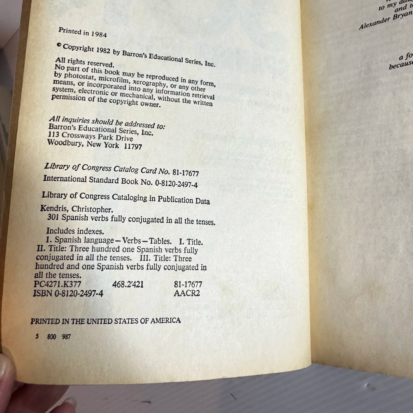 301 Spanish Verbs: Fully Conjugated - Christopher Kendris