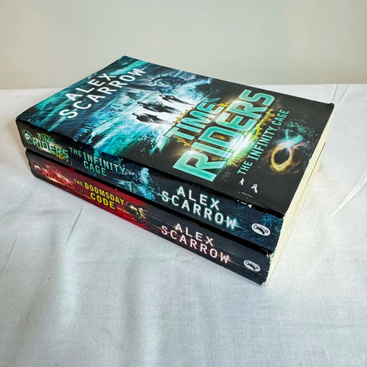 Time Riders : The Infinity Cage & The Doomsday Code - Alex Scarrow 2 x Book Bundle