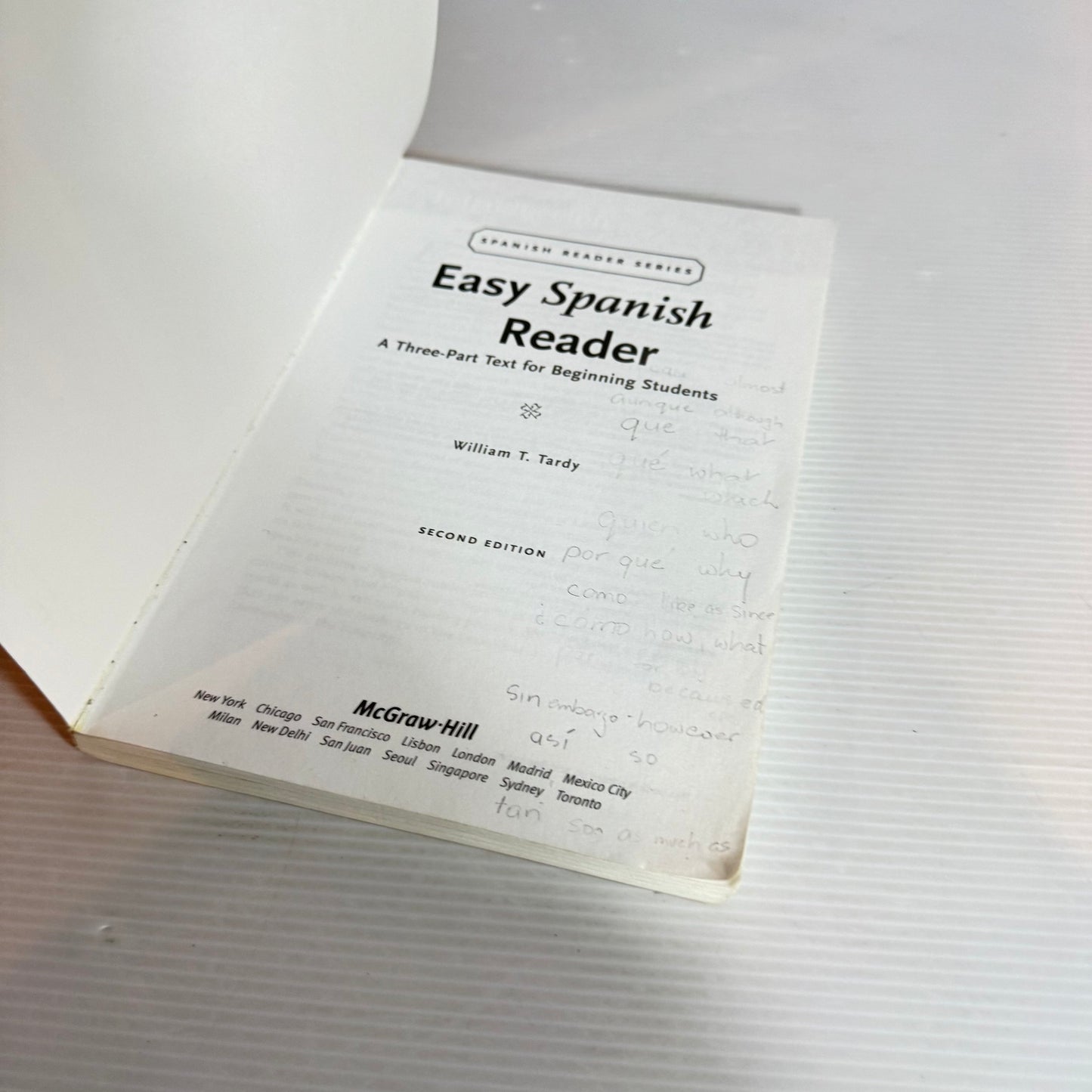 Easy Spanish Reader 2nd Edition - William T. Tardy