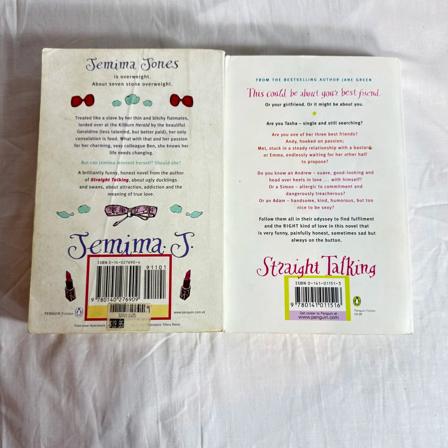 Jane Green Book Bundle x 2 - Straight Talking & Jemima. J.