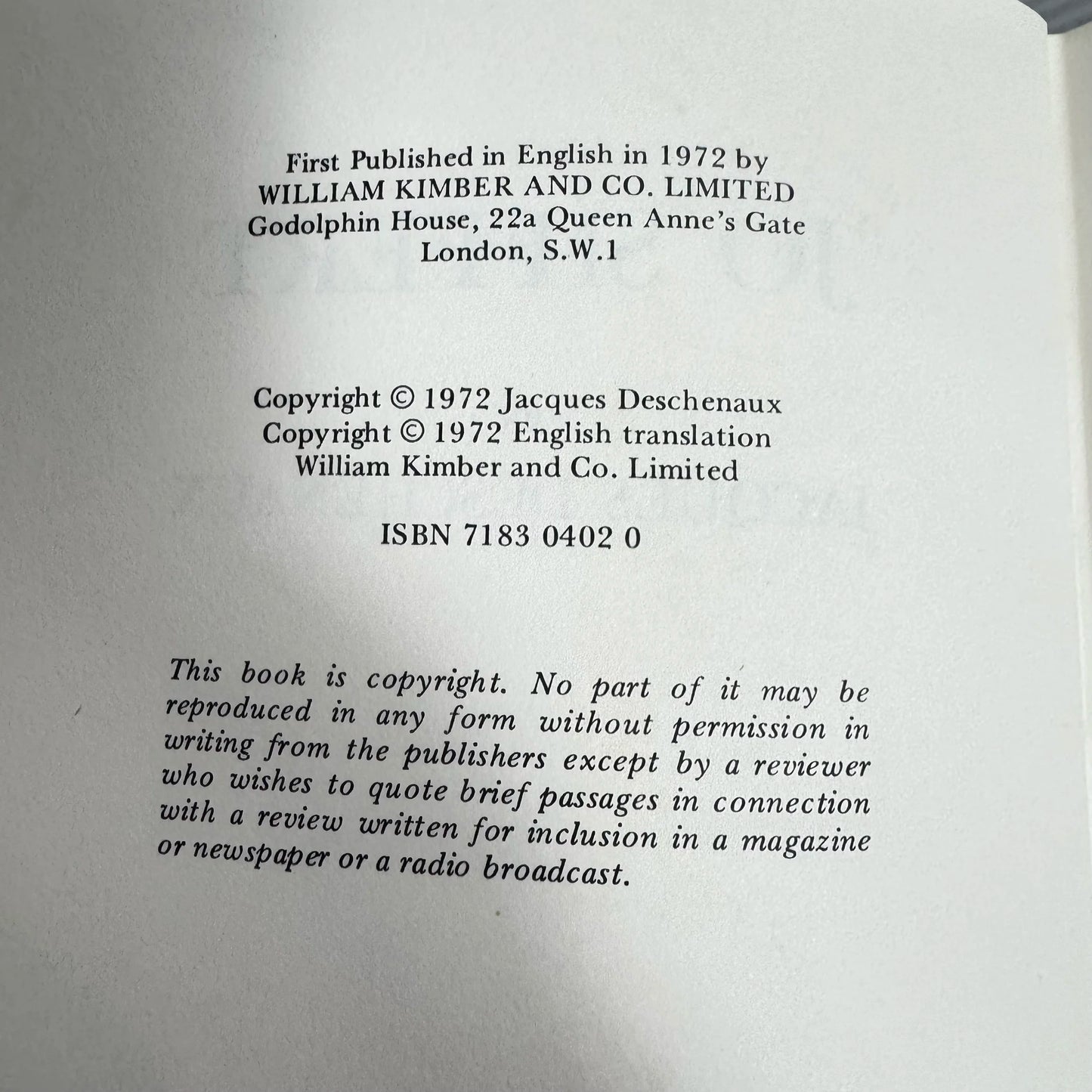 Jo Siffert - Jacques Deschenaux (1972 First Edition)