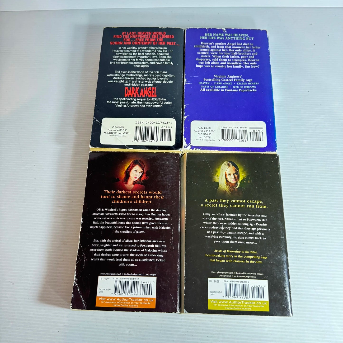 Virginia Andrews Book Bundle x4 (436) Heaven, Dark Angel, Seeds of Yesterday & Garden of Shadows