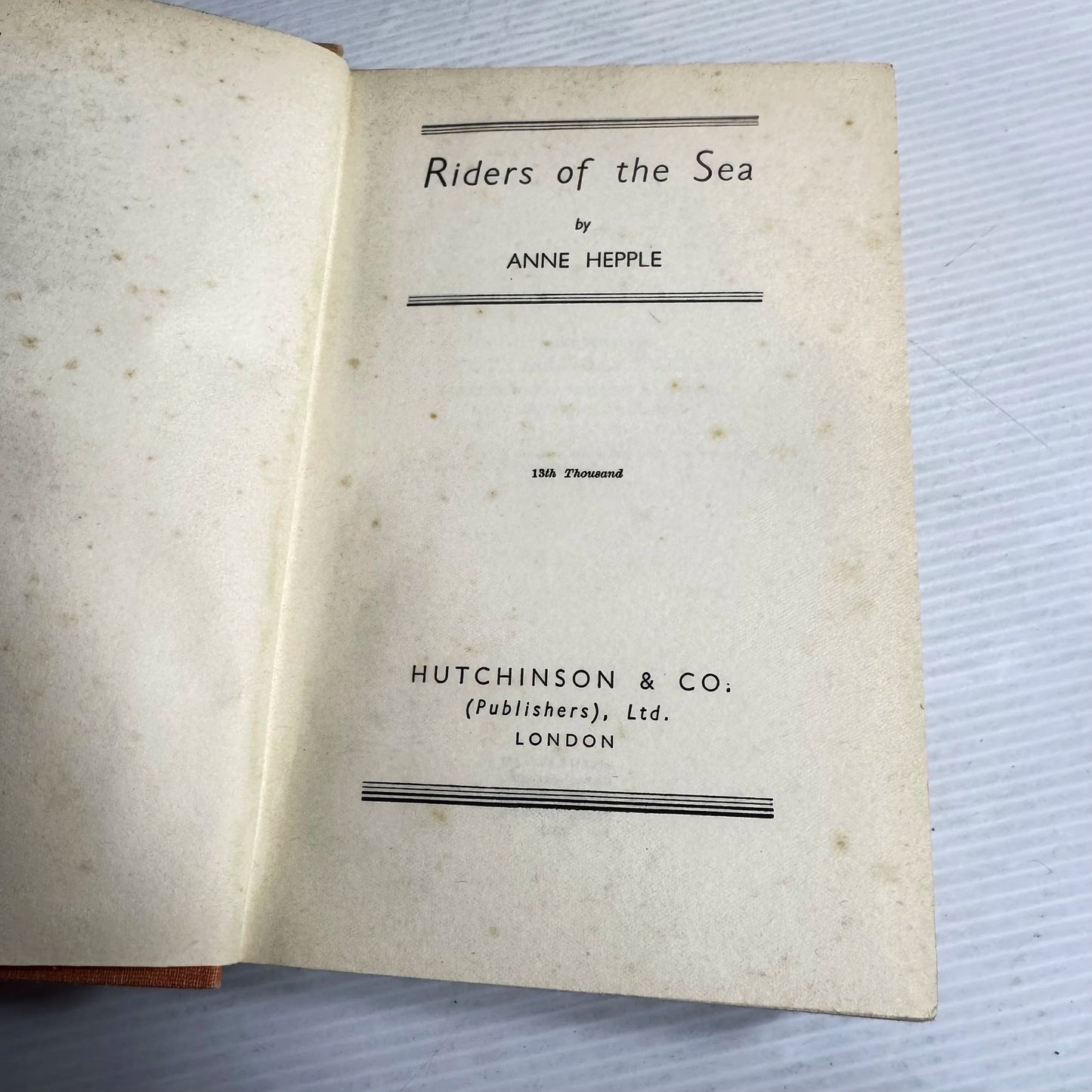 Riders of the Sea - Anne Hepple (Vintage 1940's?)