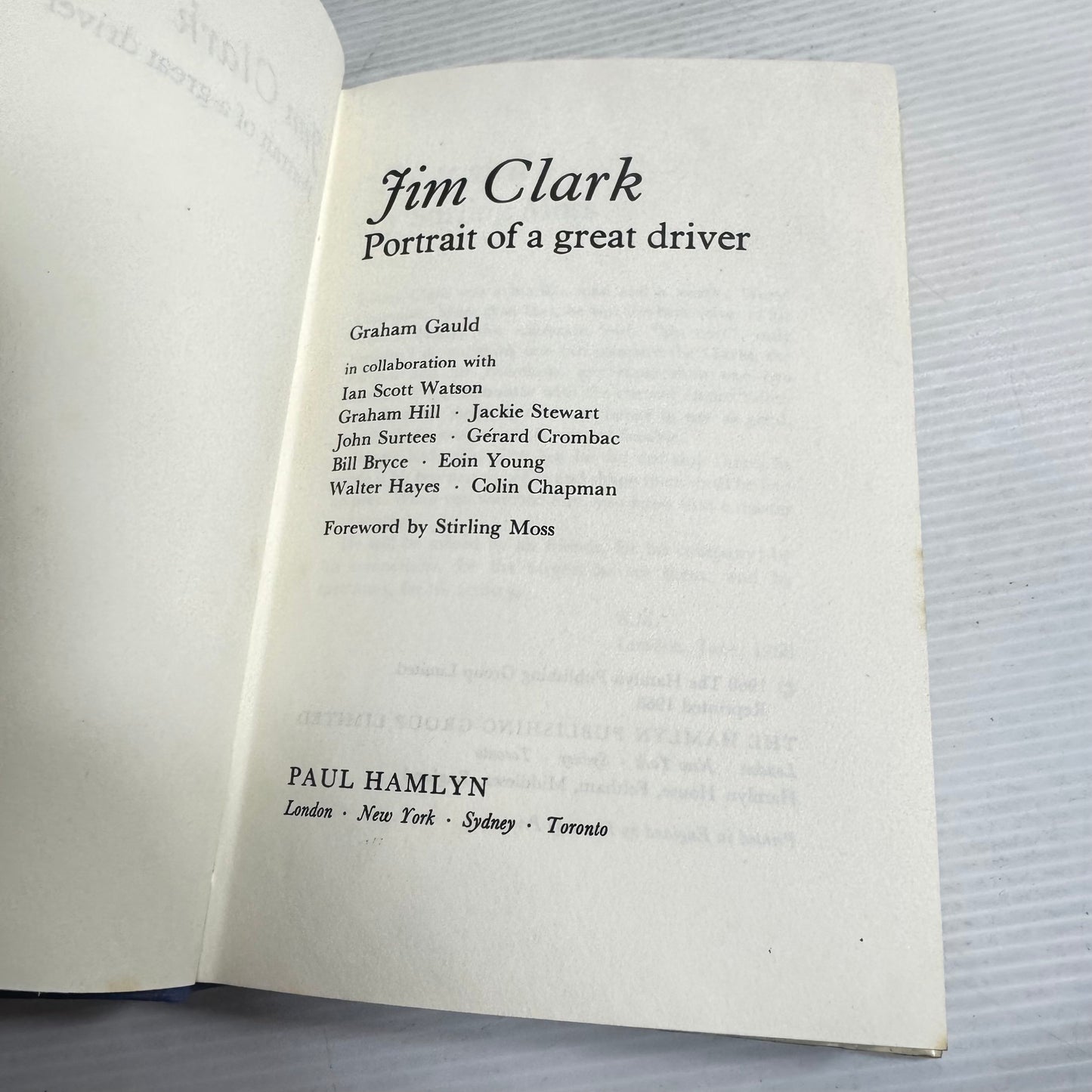 Jim Clark : Portrait of a Great Driver - Paul Hamlyn (1968 First Edition)