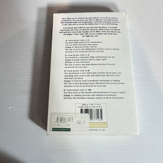 Eat Right For Your Type - Dr Peter J. D'Adamo with Catherine Whitney