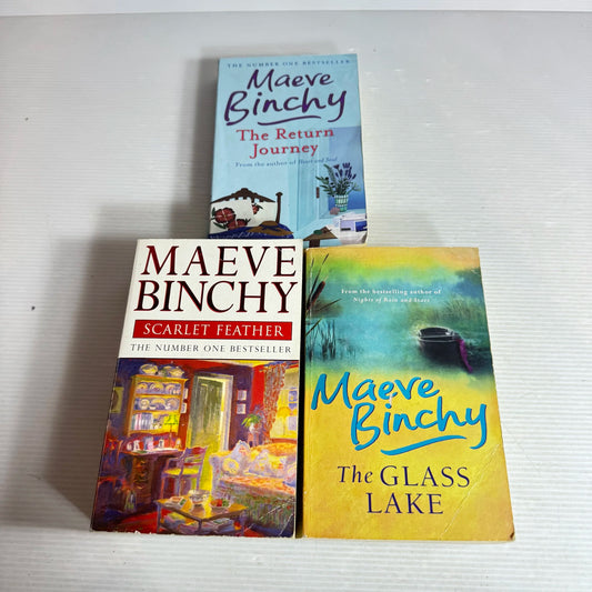 Maeve Binchy Book Bundle x3 (640) The Return Journey, The Glass Lake, & Scarlet Feather