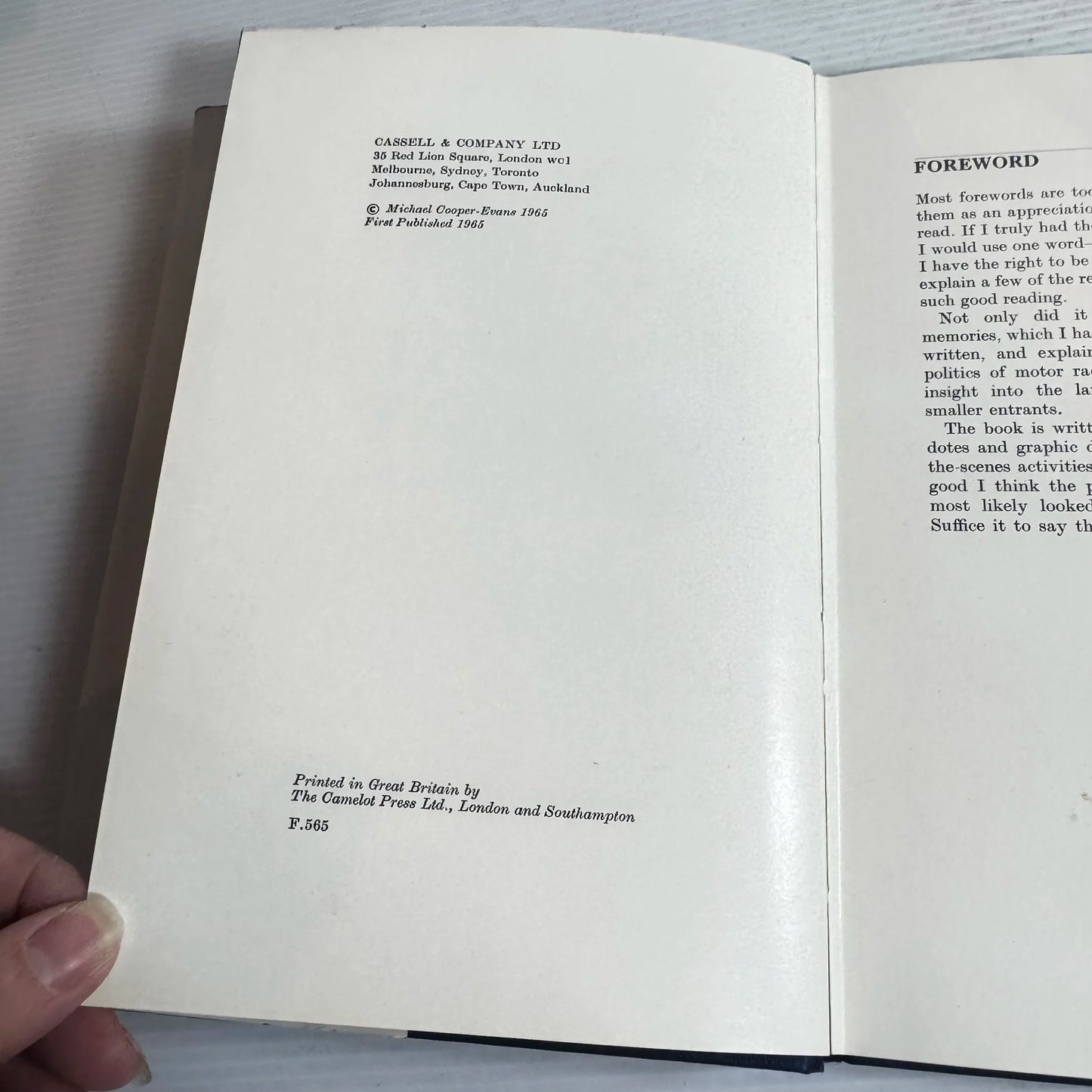 Private Entrant : Racing With Rob Walker - Michael Cooper-Evans (1965)