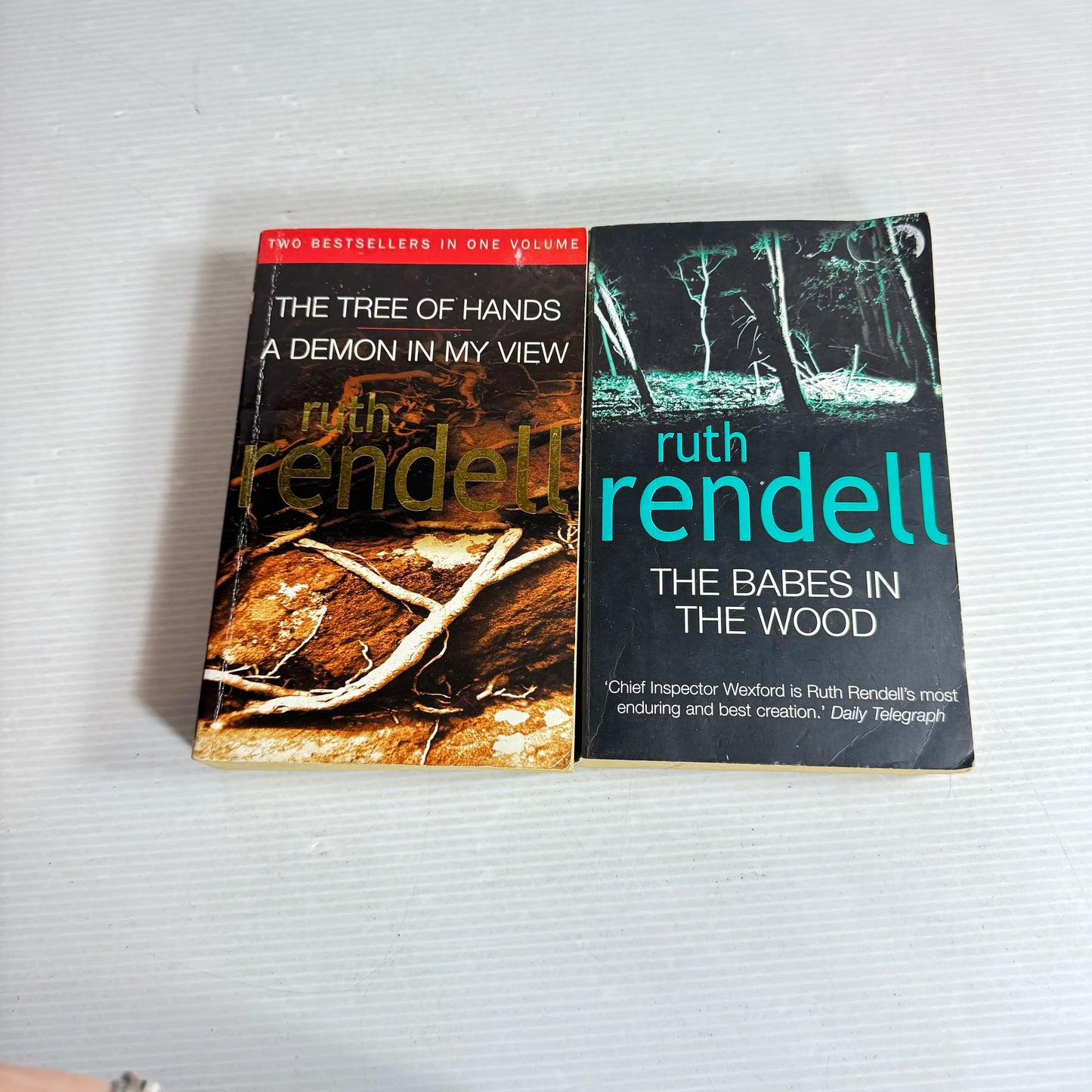 Ruth Rendell Book Bundle x 2 Books : 3 Stories - The Baes in The Wood & The Tree of Hands & The Demon In My View