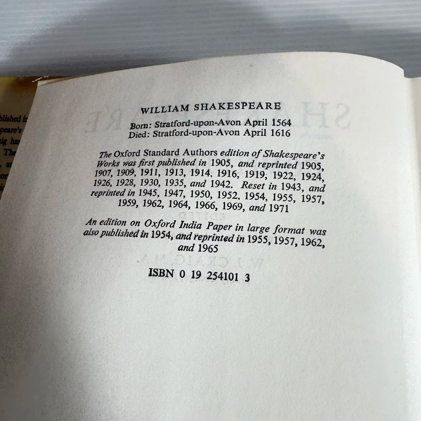 The Oxford Shakespeare Complete Works (Vintage 1971)