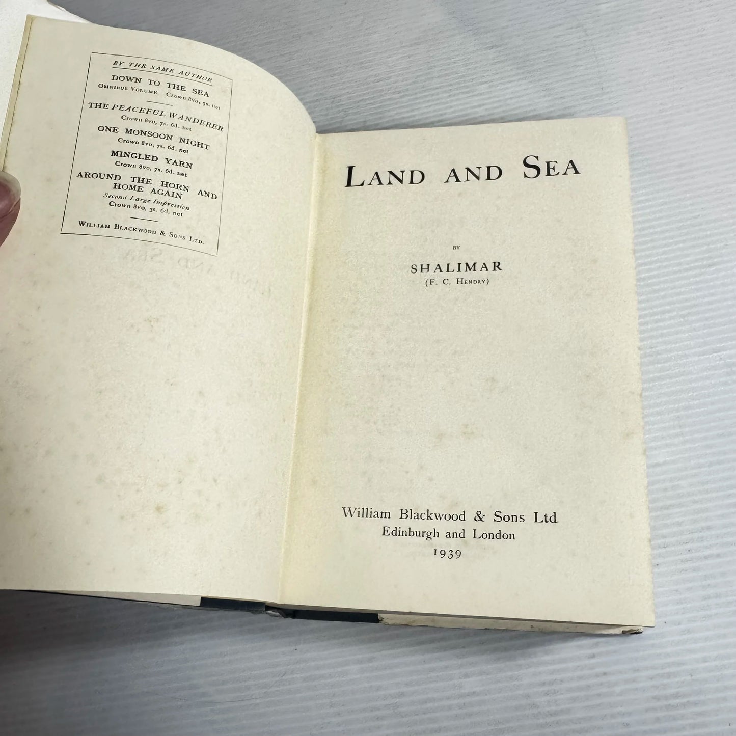 Land and Sea - Shalmar (Vintage 1939)