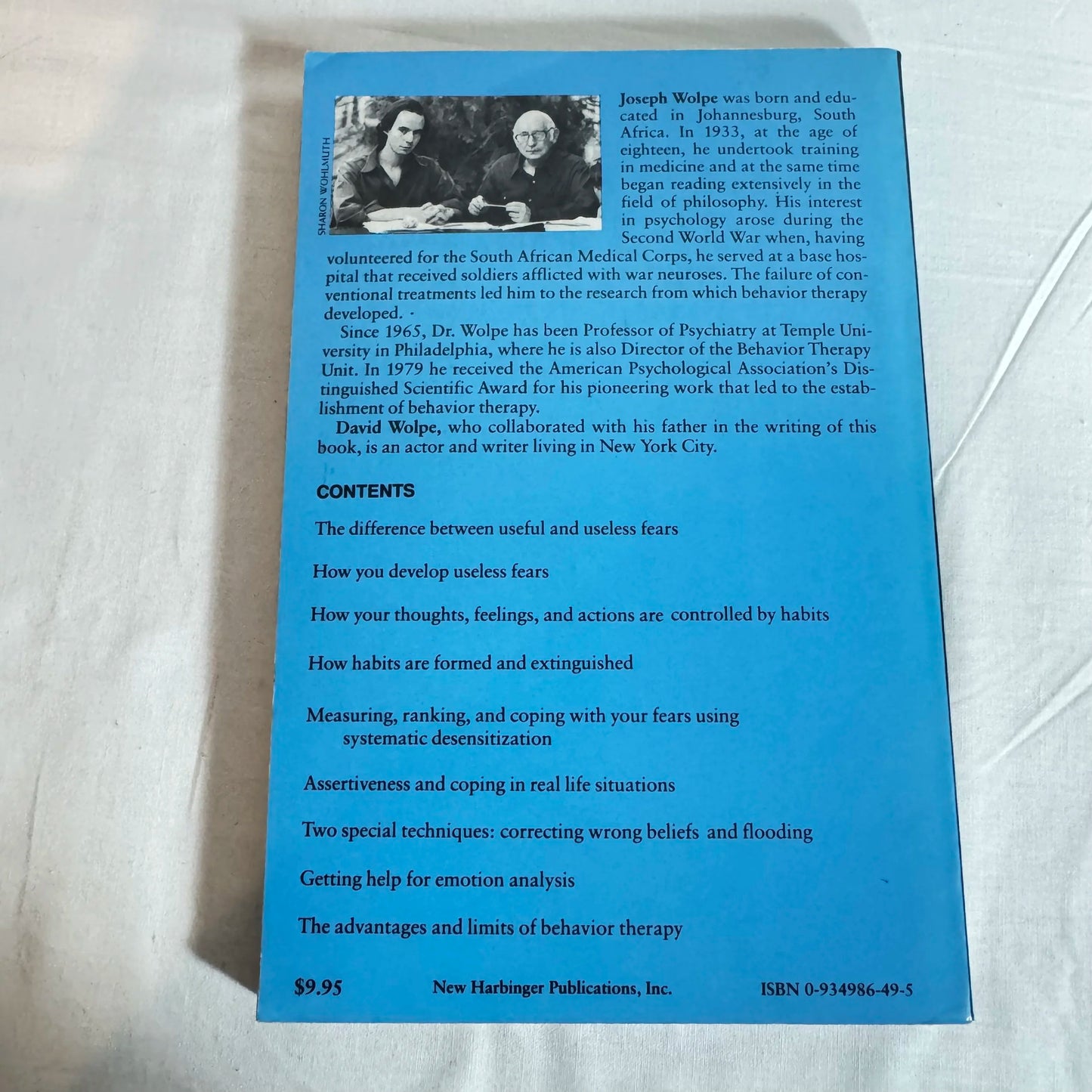 Life Without Fear : Anxiety And It's Cure - Joseph Wolphe