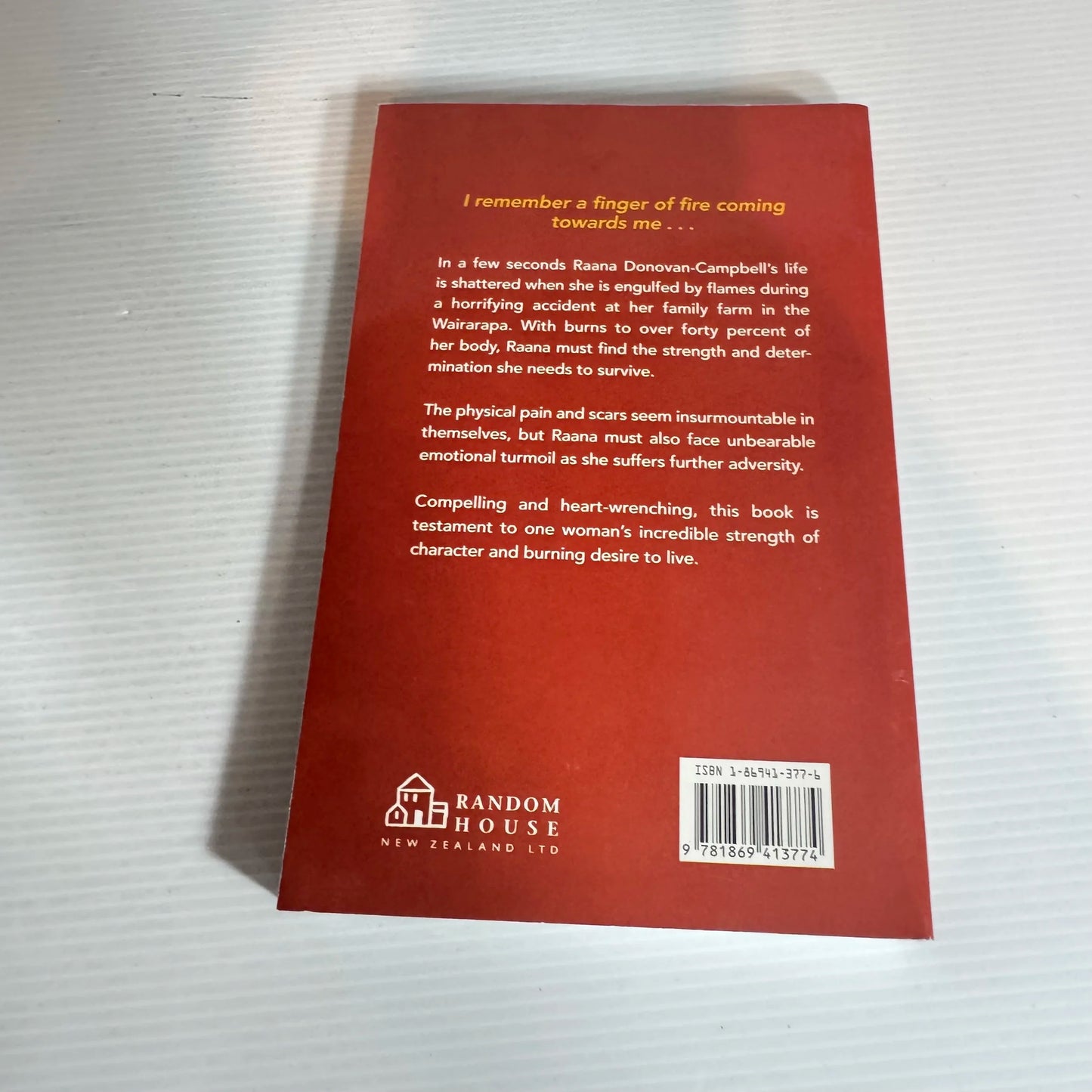 A Burning Desire To Live - Raana Donovan-Campbell