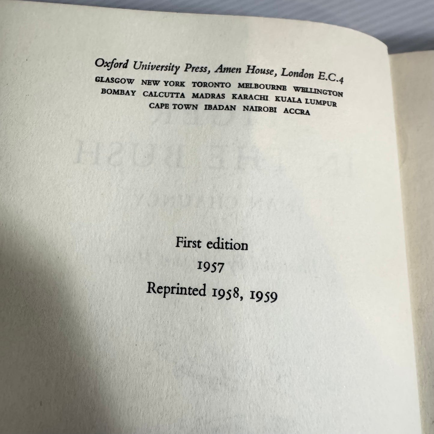 Tiger In the Bush - Nan Chauncy (Vintage 1959)