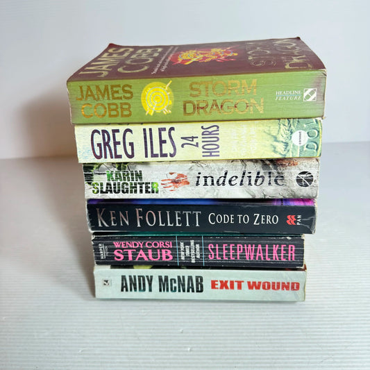 Thriller Book Bundle x 6 Books : Various Authors (610)