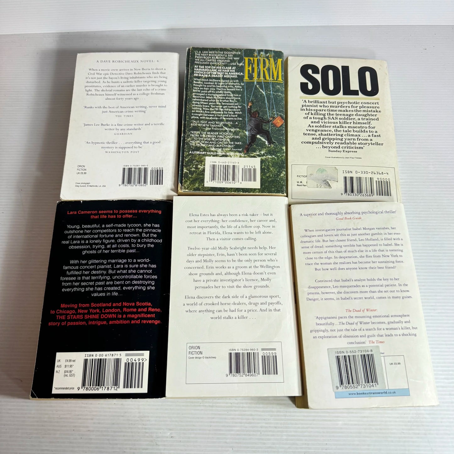 Thriller Book Bundle x 6 Books Various Authors (616)