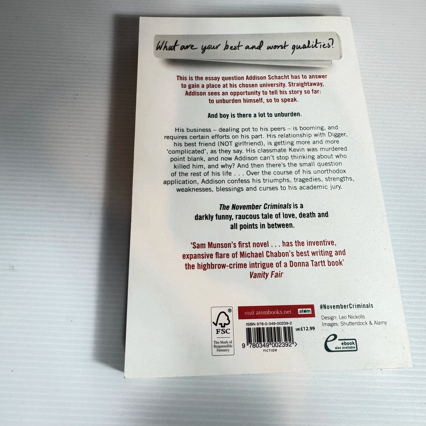 The November Criminals - Sam Munson