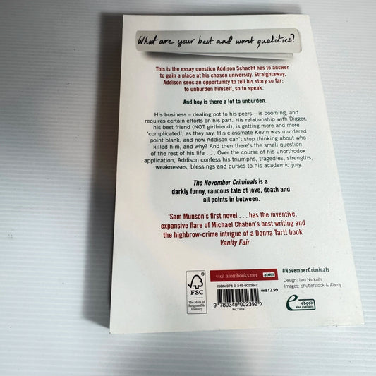 The November Criminals - Sam Munson