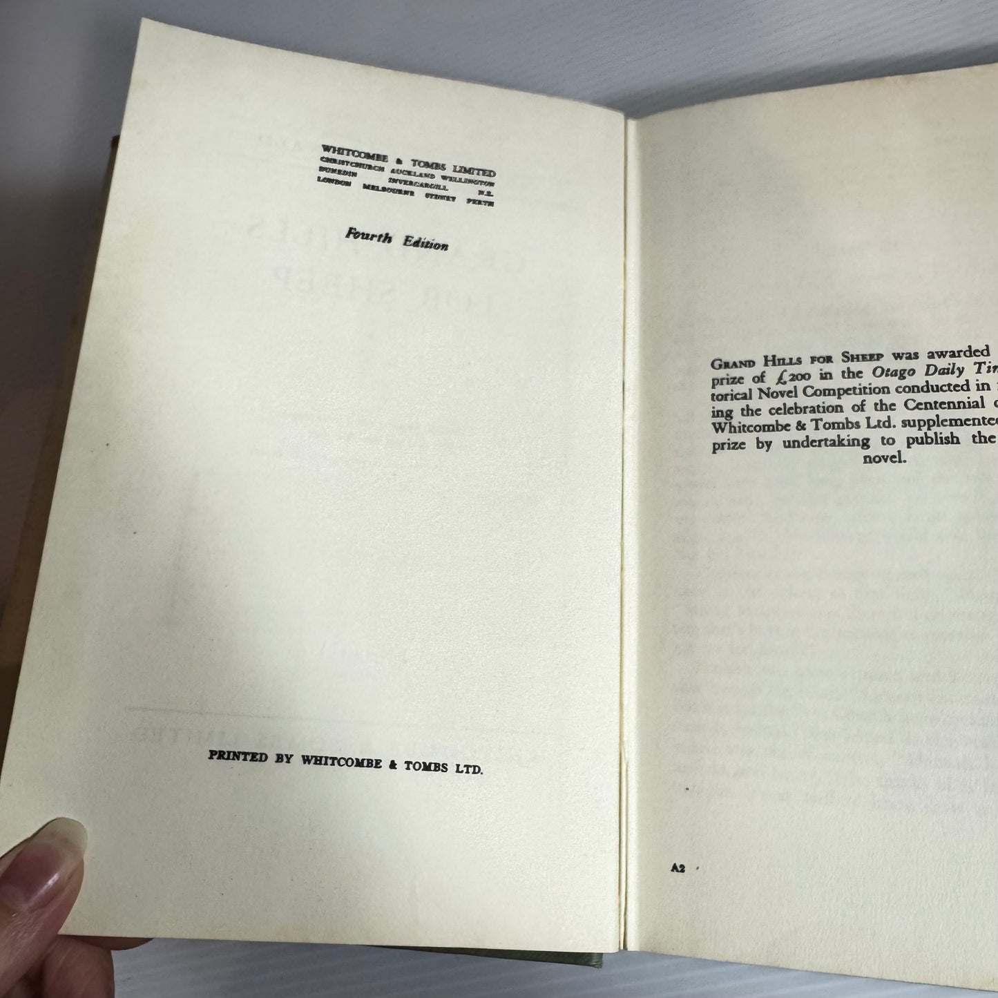 Grand Hills For Sheep (4th Ed.) - Georgina McDonald (The Otago Centennial Prize Novel Vintage 1951)