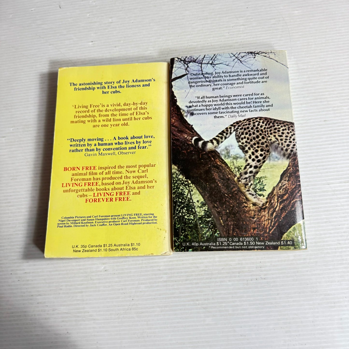 Joy Adams Book Bundle x 2  Living Free & Pippa's Challenge (Vintage 1971-1973) (604)