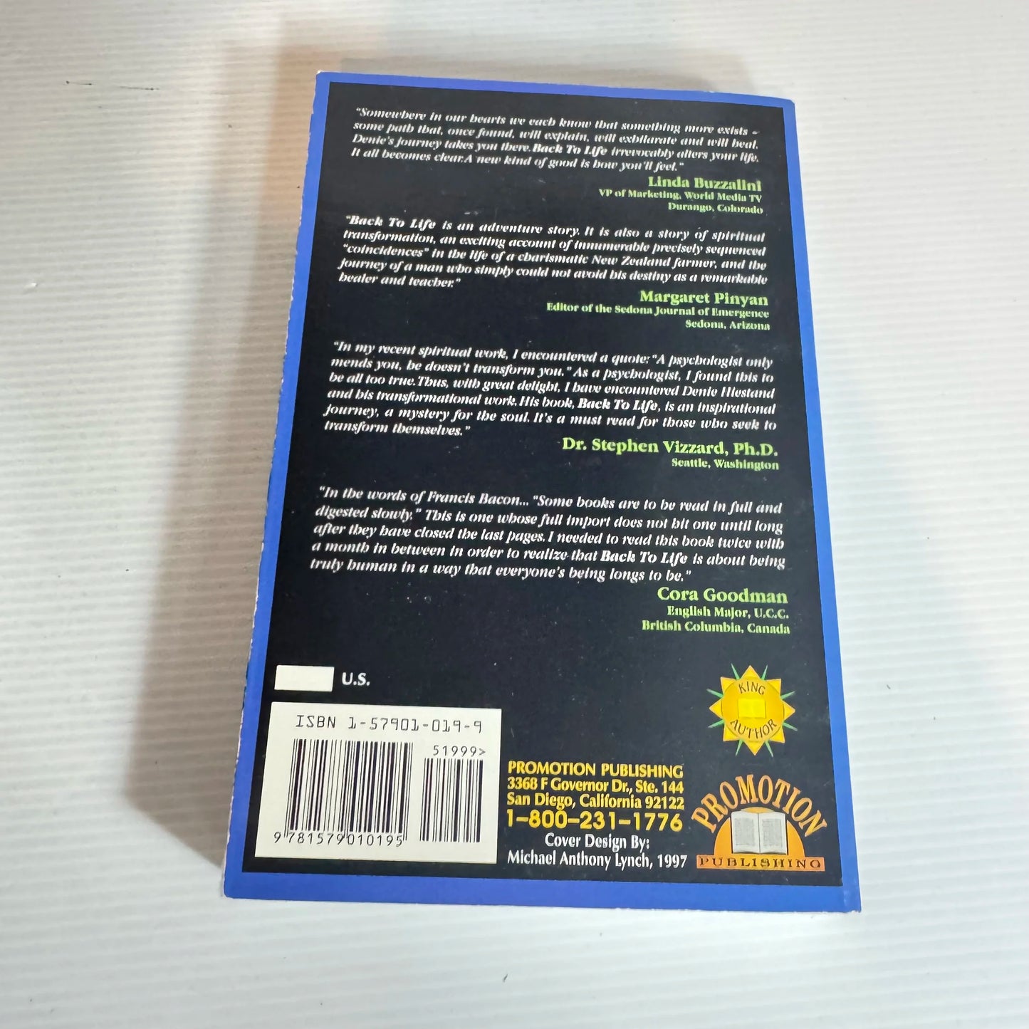 Back To Life - Denie Hiestand (Signed by Author)