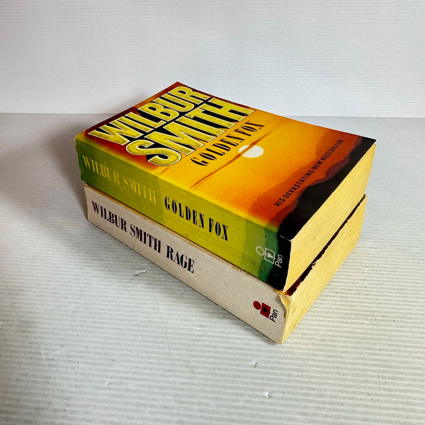 Wilbur Smith Book Bundle x 2 Books Golden Fox & Rage (608)