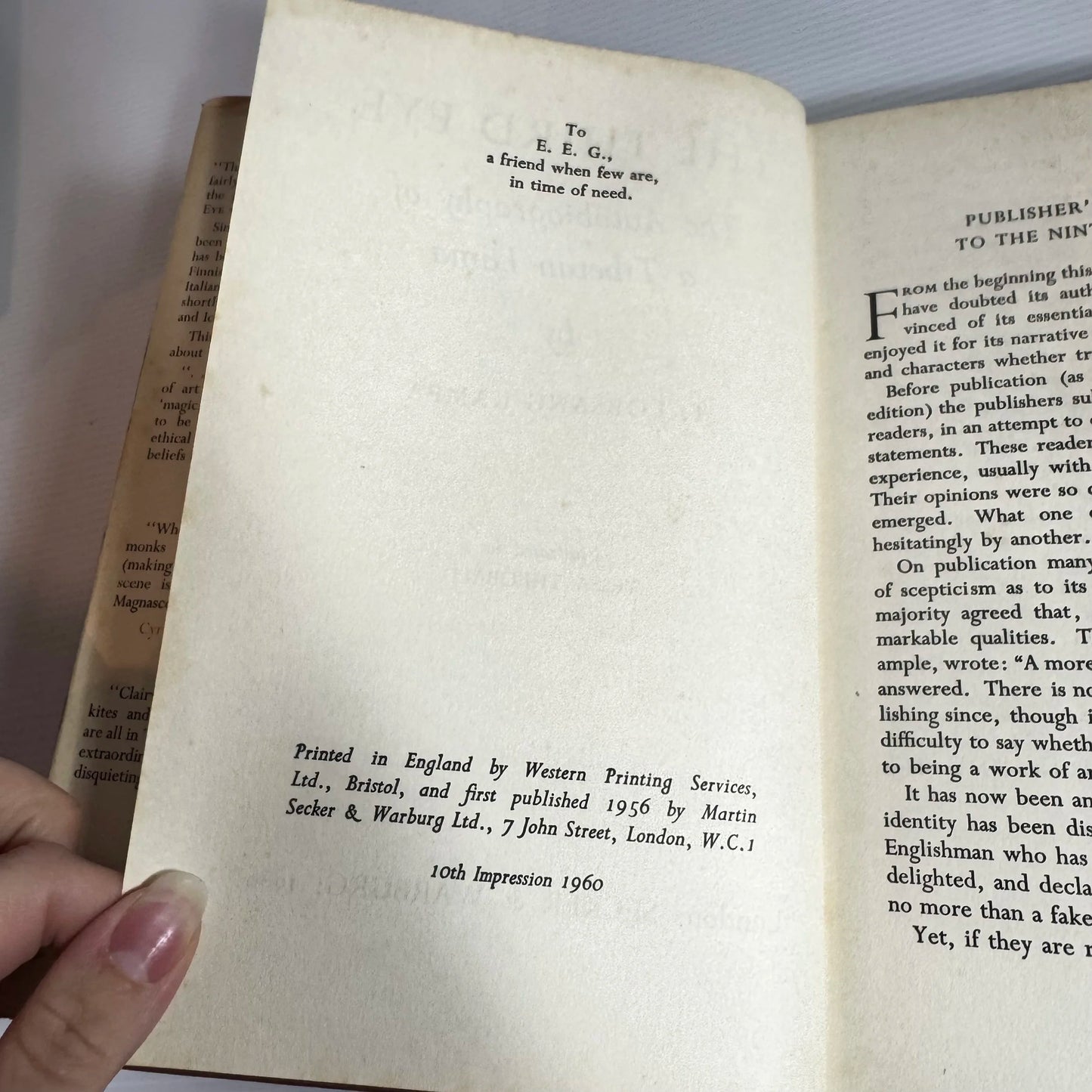 The Third Eye: The Autobiography Of A Tibetan Lama - Lobsang Rampa (Vintage 1960)