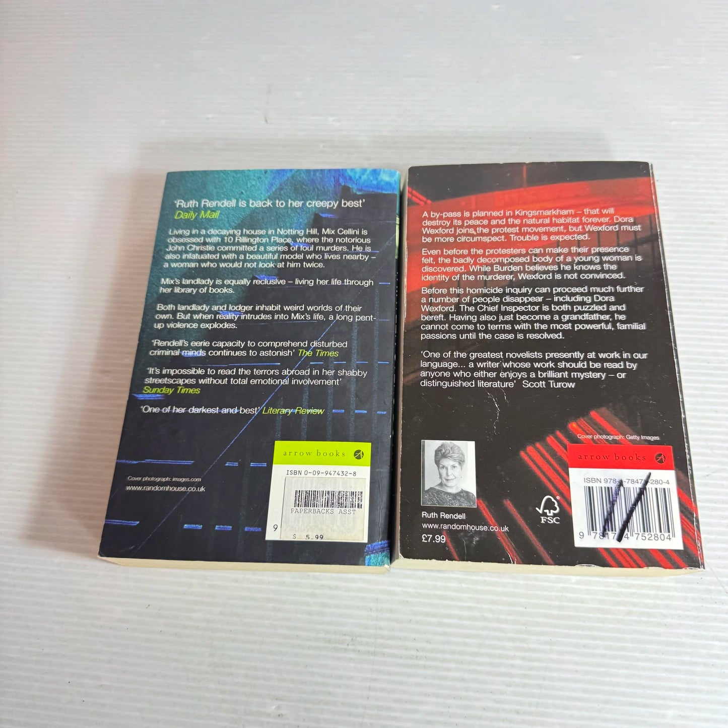 Ruth Rendell Book Bundle x 2 Books : Road Rage & Thirteen Steps Down (600)