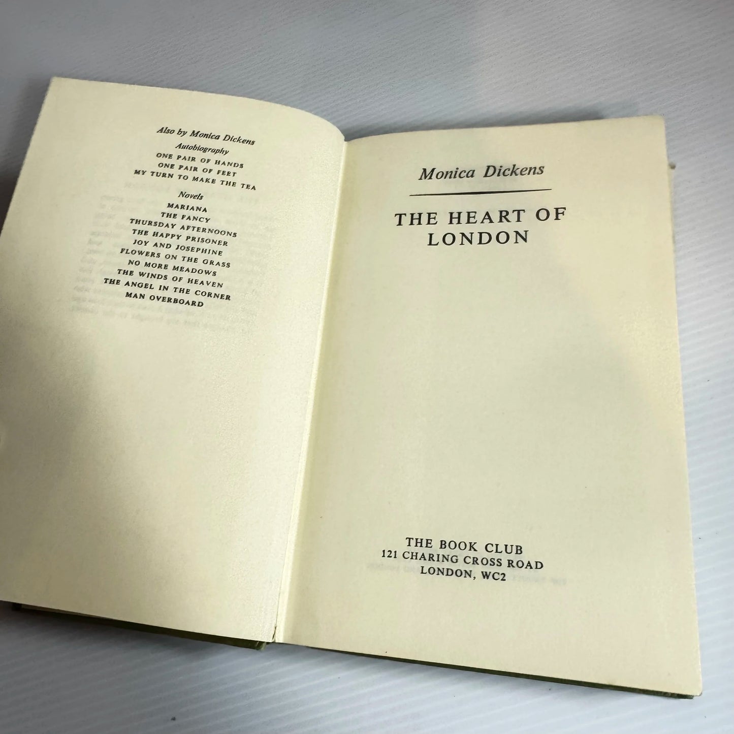 The Heart Of London - Monica Dickens (Vintage 1961)