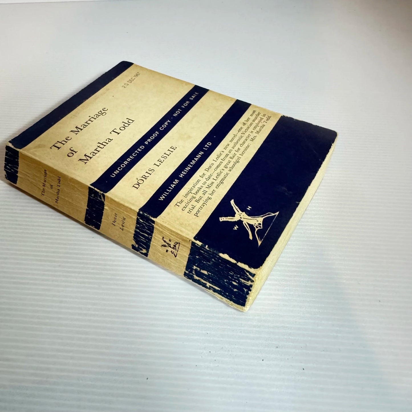 The Marriage Of Martha Todd - Doris Leslie (Vintage 1968 First Edition)