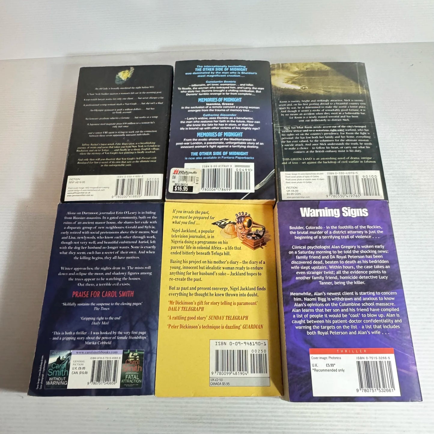 Thriller Book Bundle x 6 Books : Various Authors (583)