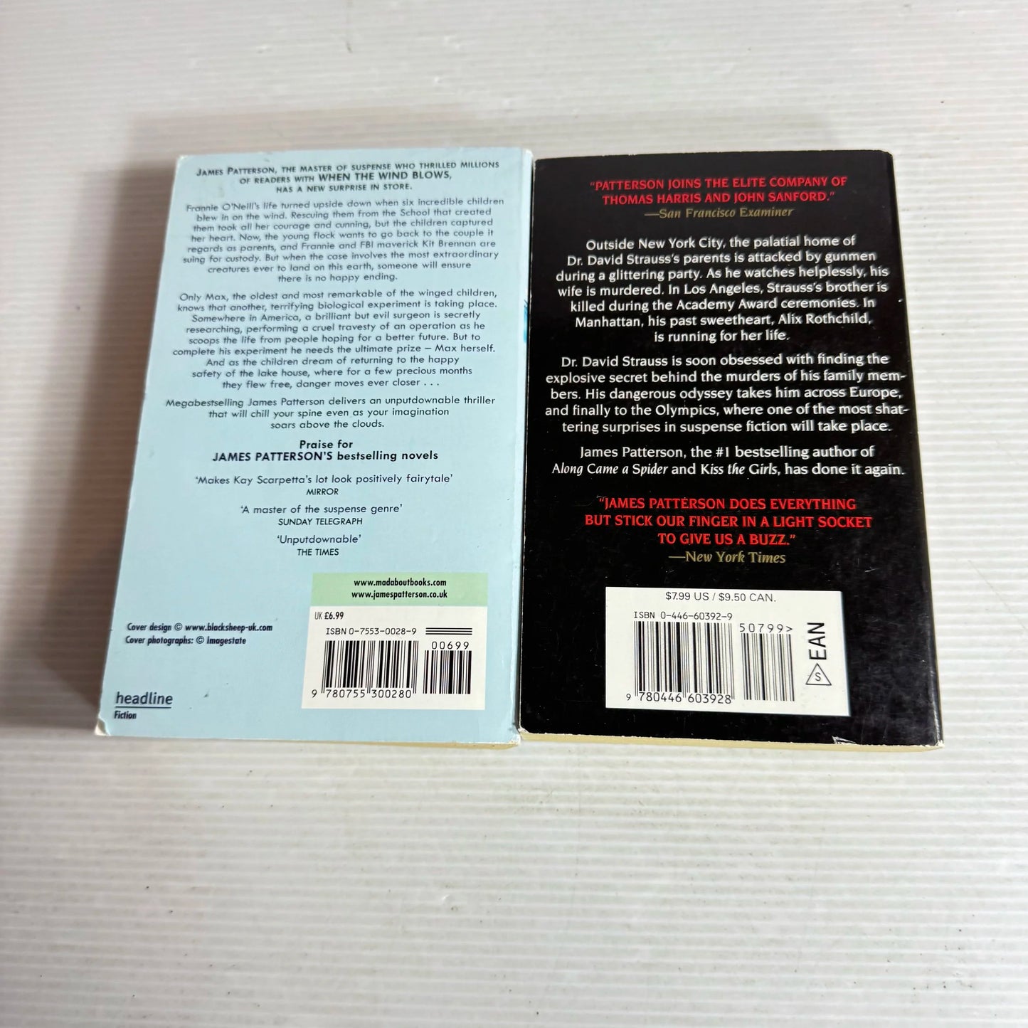 James Patterson Book Bundle x 2 Books : See How They Run & The Lake House (577)