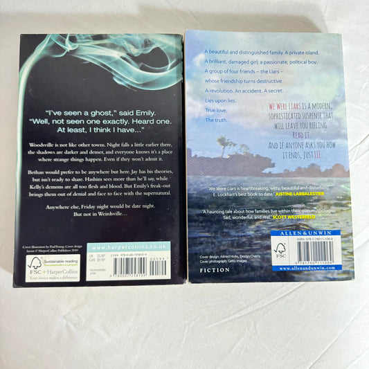 Yong Adult Horror Book Bundle x 2 We Were Liars & Nearly Departed