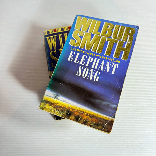 Wilbur Smith Book Bundle x 2 Books : River God & Elephant Song (578)