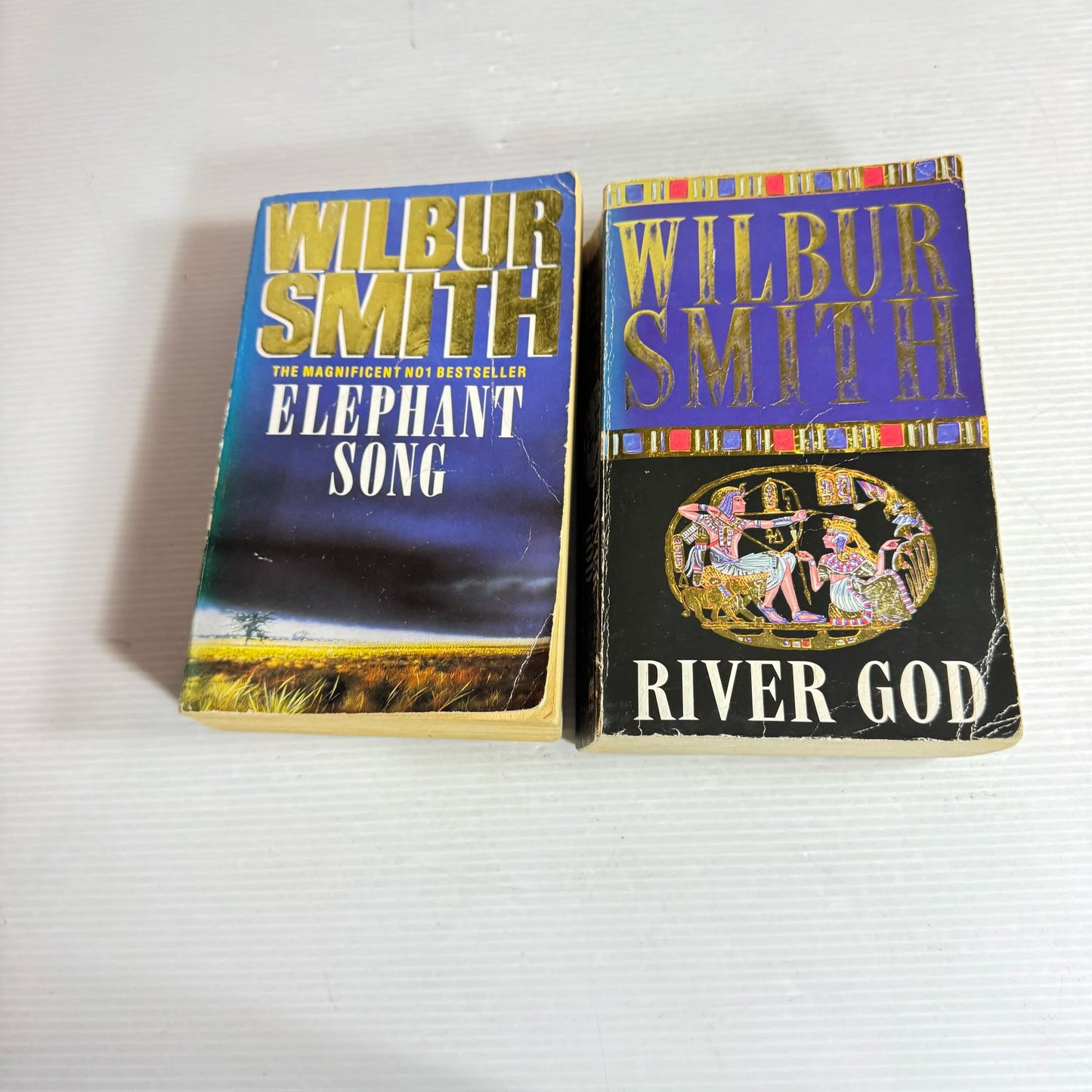 Wilbur Smith Book Bundle x 2 Books : River God & Elephant Song (578)