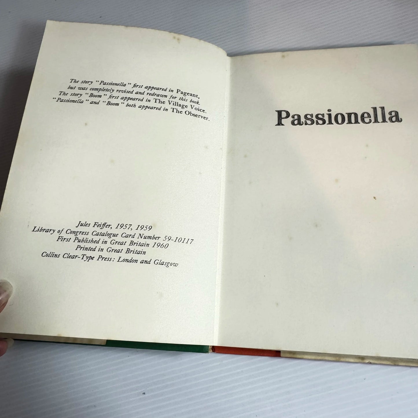 Passionella And Other Stories - Jules Feiffer (Vintage 1960 Graphic/Cartoon)