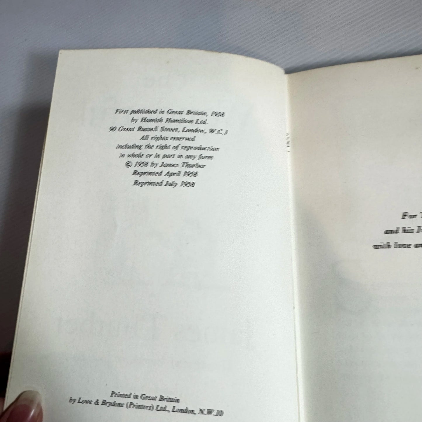 The Wonderful - James Thurber (Vintage 1958)